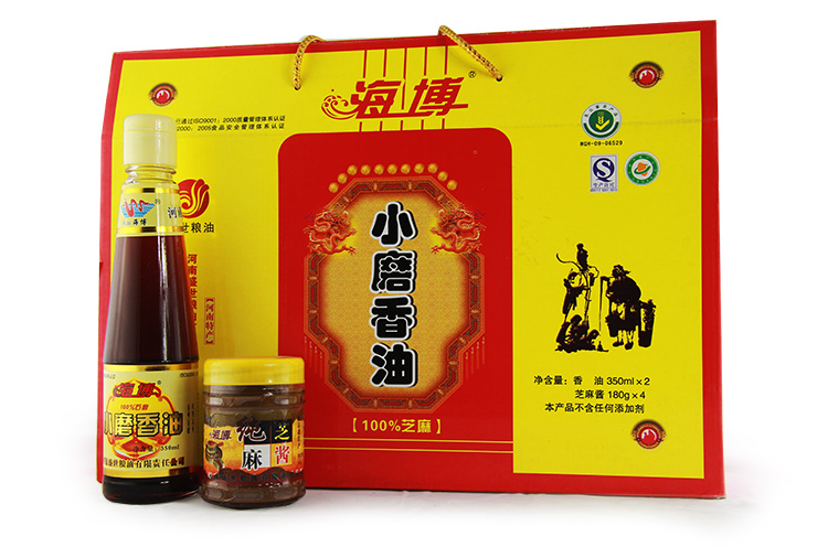 海博 小磨香油 农家香油 纯正无添加 精品组合礼盒_1